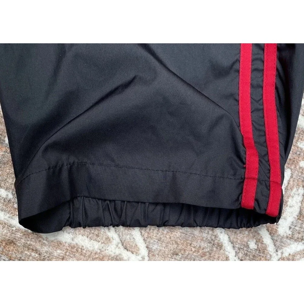 Vintage Starter Track Pants Mens XL Black tango Red Stripes Windbreaker Retro